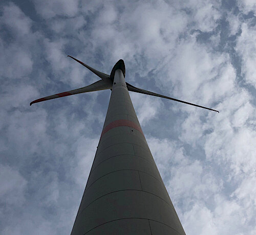 Besichtigung der Windenergieanlage in Malching