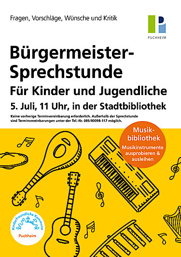 Ankündigungsplakat der Bürgermeister-Sprechstunde
