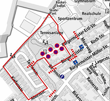 Grafik Straßensperre Stadtlauf